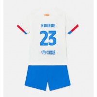 Dres Barcelona Jules Kounde #23 Gostujuci za djecu 2023-24 Kratak Rukav (+ kratke hlače)